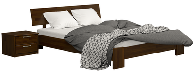 Двуспальная кровать Титан (Орех темный), 120х200