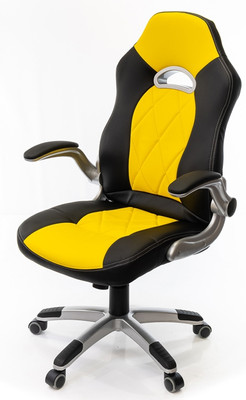 Кресло геймерское Форсаж 8 PL GTR TILT Желтый (PU-чёрный/желтый)