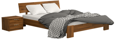 Двуспальная кровать Титан (Орех светлый), 120х190