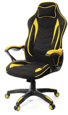 Кресло геймерское Кронум PL TILT Черный (Черный/Желтый)