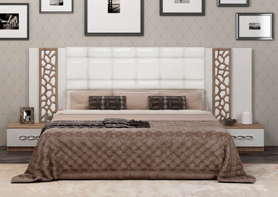 Двуспальная кровать "Селеста" (сонома/белый) без каркаса, 160х200