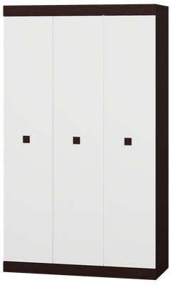 Шкаф 1200 Соната (венге тёмный/белый), 120